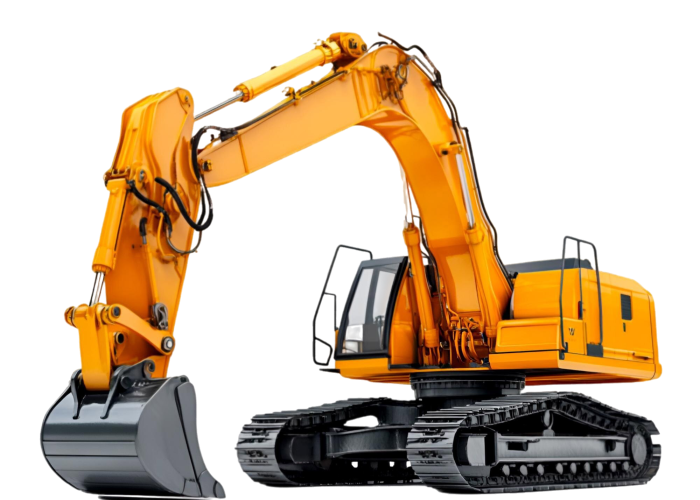 powerful-orange-excavator-heavy-machinery-construction-equipment